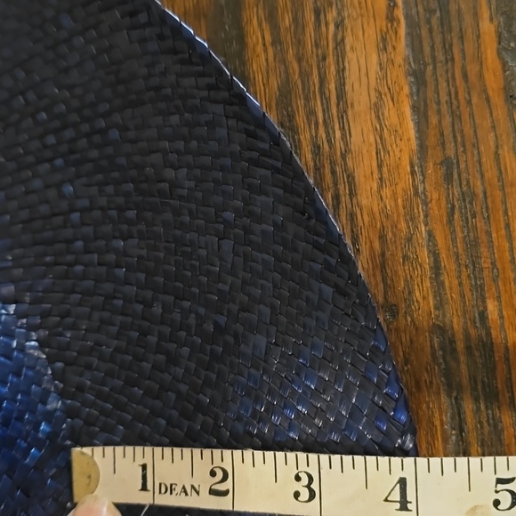 Vintage Midnight Blue Straw Hat - Picture 9 of 11